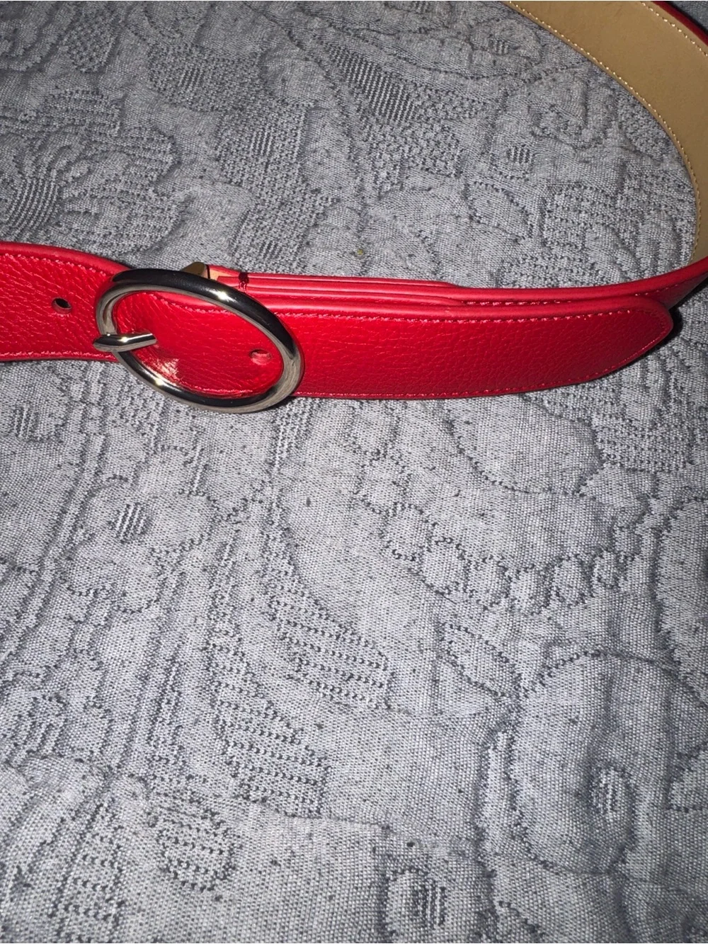 Talbots Red Leather Belt M